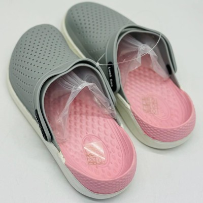 Крокси жіночі сірі Luck line  крокси жіночі сірі сілікон  , стильные кроксы серые женские, подошва пвх