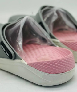 Крокси жіночі сірі Luck line  крокси жіночі сірі сілікон  , стильные кроксы серые женские, подошва пвх