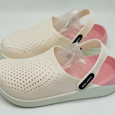 Крокси жіночі Luck line PINK, крокси жіночі рожеві сілікон  , стильные кроксы женские розовые, подошва пвх