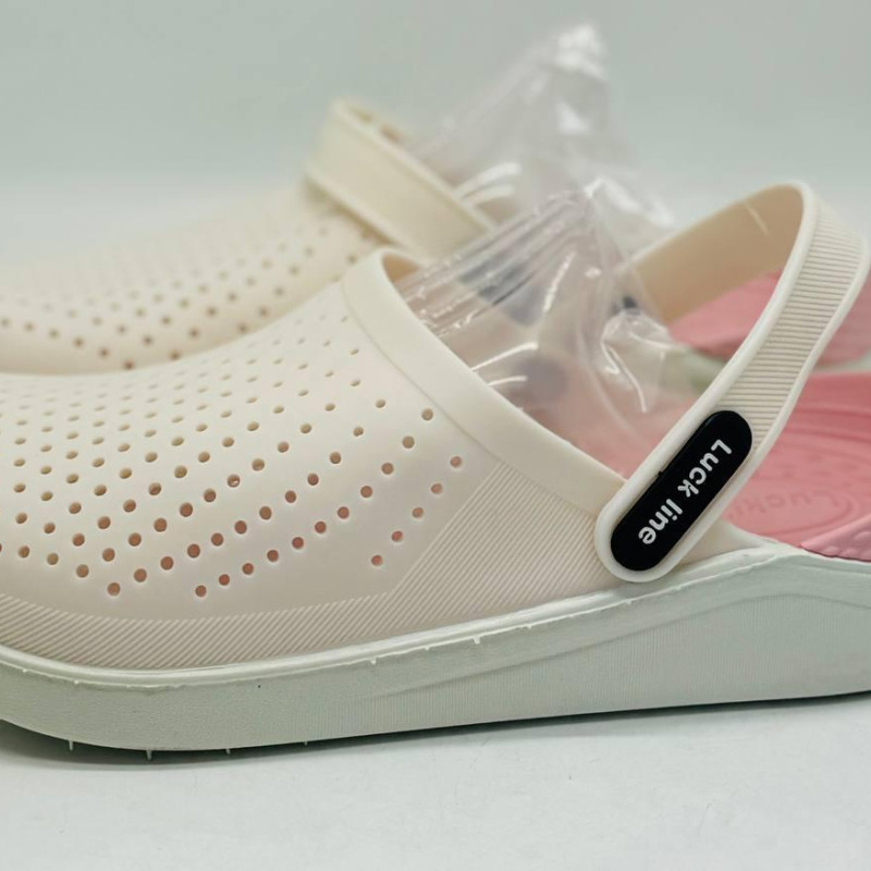 Крокси жіночі Luck line PINK, крокси жіночі рожеві сілікон  , стильные кроксы женские розовые, подошва пвх