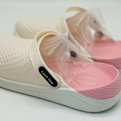 Крокси жіночі Luck line PINK, крокси жіночі рожеві сілікон  , стильные кроксы женские розовые, подошва пвх