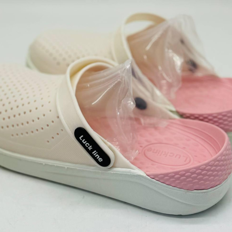 Крокси жіночі Luck line PINK, крокси жіночі рожеві сілікон  , стильные кроксы женские розовые, подошва пвх