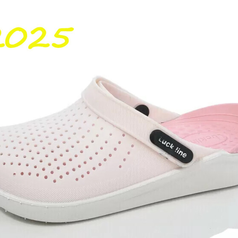 Крокси жіночі Luck line PINK, крокси жіночі рожеві сілікон  , стильные кроксы женские розовые, подошва пвх