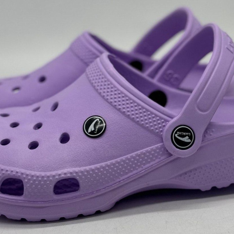 Крокси жіночі фіолетові Luck Line , кроксы фиолетовые женские