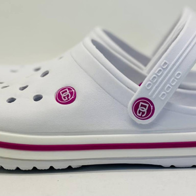 Кроки білі жіночі DAGO, колір білий, крокси пінка ЕВА крокси жіночі білі