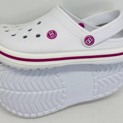 Кроки білі жіночі DAGO, колір білий, крокси пінка ЕВА крокси жіночі білі