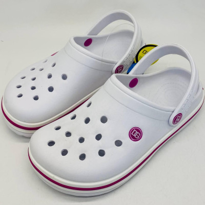 Кроки білі жіночі DAGO, колір білий, крокси пінка ЕВА крокси жіночі білі