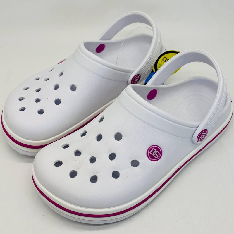 Кроки білі жіночі DAGO, колір білий, крокси пінка ЕВА крокси жіночі білі