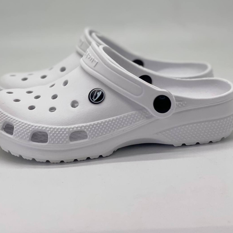 Крокси жіночі білі Luck Line , кроксы белые женские