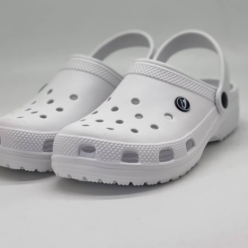 Крокси жіночі білі Luck Line , кроксы белые женские