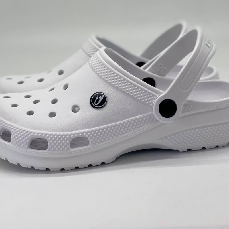 Крокси жіночі білі Luck Line , кроксы белые женские