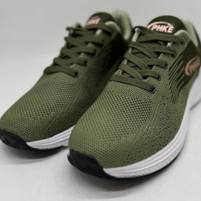 Кросівки літні сіточка LION колір хакі (оліва) Мокасині чоловічі,