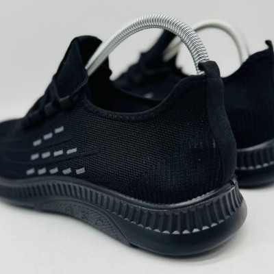 Кросівки літні сітка SAYT RLAE (колір чорний) Мокасині чоловічі