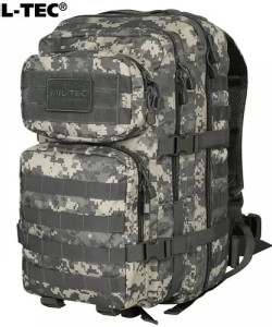 Рюкзак Mil-Tec тактичний ПІКСЕЛЬ, 36л MOLLE, US Asault Pack II AT-digital (Розмер В51 х Ш29 Г28 см)