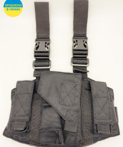 Кобура -набедрена, універсальна для ПМ, ФОРТ, ТТ, тк. кордура, колір чорний