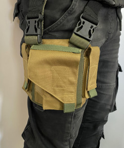 Кобура набедрена, універсальна для ПМ, ФОРТ, ТТ, тк. кордура, колір койот, чорний