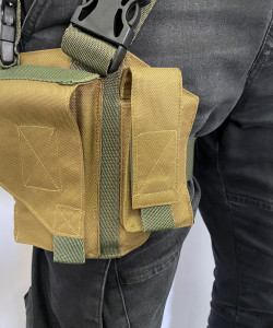 Кобура набедрена, універсальна для ПМ, ФОРТ, ТТ, тк. кордура, колір койот, чорний