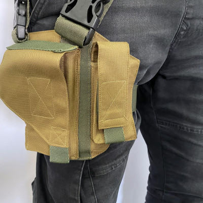 Кобура набедрена, універсальна для ПМ, ФОРТ, ТТ, тк. кордура, колір койот, чорний