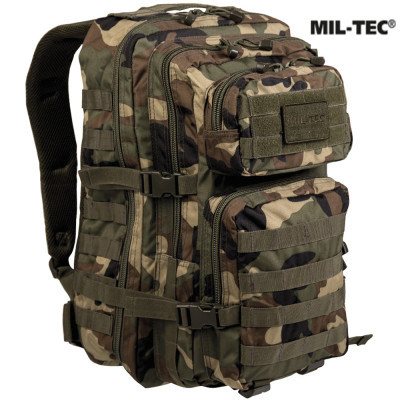 Рюкзак Mil-Tec тактичний, 36л молли BACKPACK USSSSAULT Pack II woodland (Розмер В51 х Ш29 х Г28 см)