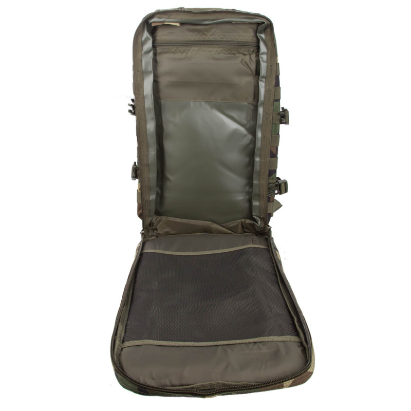 Рюкзак Mil-Tec тактичний, 36л молли BACKPACK USSSSAULT Pack II woodland (Розмер В51 х Ш29 х Г28 см)