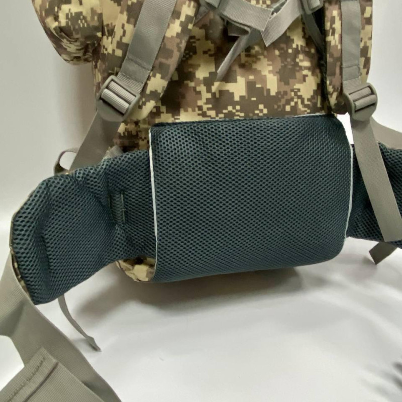 Тактичний рюкзак 70 літрів з каркасом колір Піксель, походний великий рюкзак металический каркас