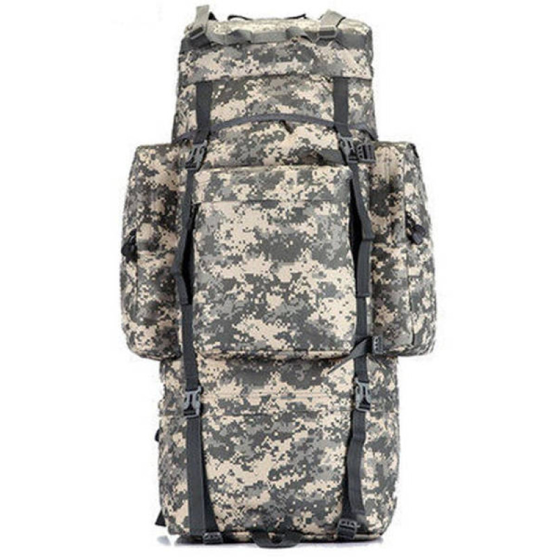 Тактичний рюкзак 70 літрів з каркасом колір Піксель, походний великий рюкзак металический каркас