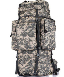 Тактичний рюкзак 70 літрів з каркасом колір Піксель, походний великий рюкзак металический каркас