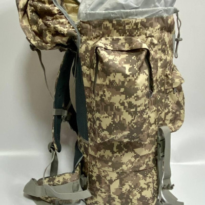 Тактичний рюкзак 70 літрів з каркасом колір Піксель, походний великий рюкзак металический каркас