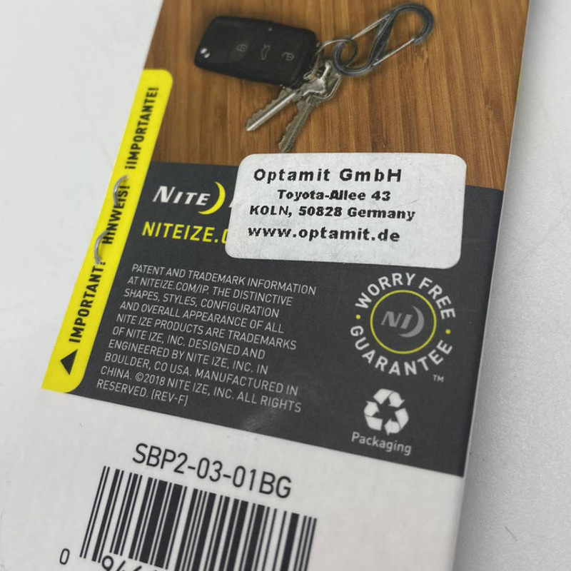 Тактичний карабін, колір чорний. Карабін розвантажувальний Nite Ize Karabiner S-Biner Gr. 2