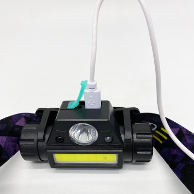 Ліхтар налобний акумуляторний магнітний | акумулятор 18650 вбудований XP-G Q5 | світлодіодний тактичний СОВ