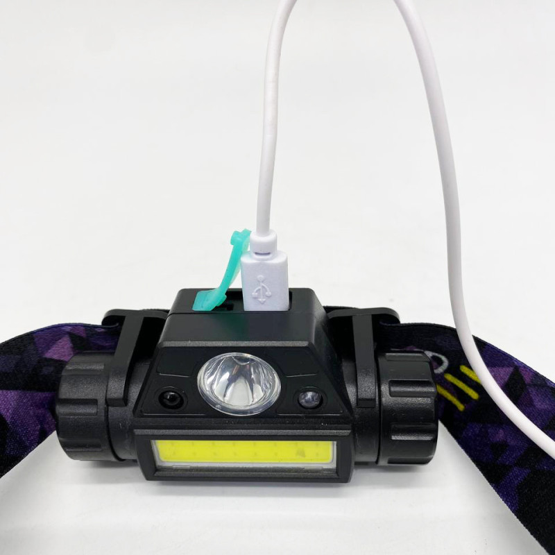 Ліхтар налобний акумуляторний магнітний | акумулятор 18650 вбудований XP-G Q5 | світлодіодний тактичний СОВ