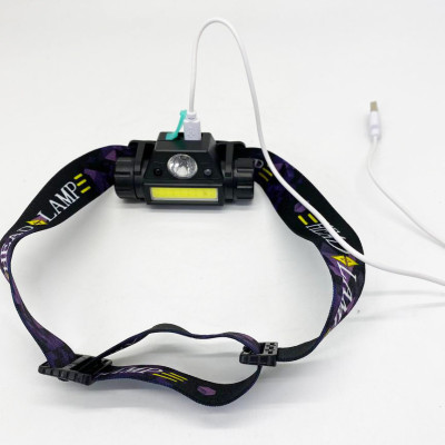 Ліхтар налобний акумуляторний магнітний | акумулятор 18650 вбудований XP-G Q5 | світлодіодний тактичний СОВ