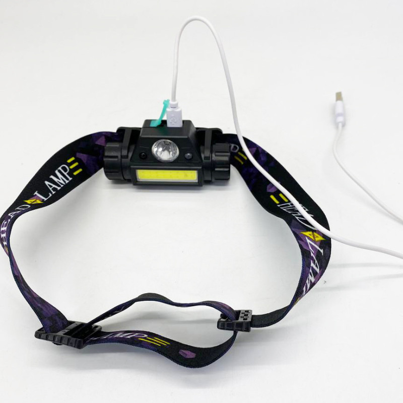 Ліхтар налобний акумуляторний магнітний | акумулятор 18650 вбудований XP-G Q5 | світлодіодний тактичний СОВ