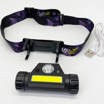 Ліхтар налобний акумуляторний магнітний | акумулятор 18650 вбудований XP-G Q5 | світлодіодний тактичний СОВ