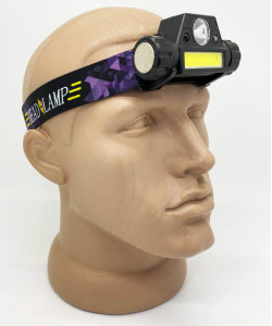 Ліхтар налобний акумуляторний магнітний | акумулятор 18650 вбудований XP-G Q5 | світлодіодний тактичний СОВ