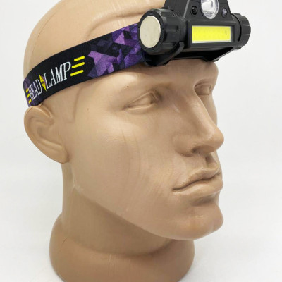 Ліхтар налобний акумуляторний магнітний | акумулятор 18650 вбудований XP-G Q5 | світлодіодний тактичний СОВ