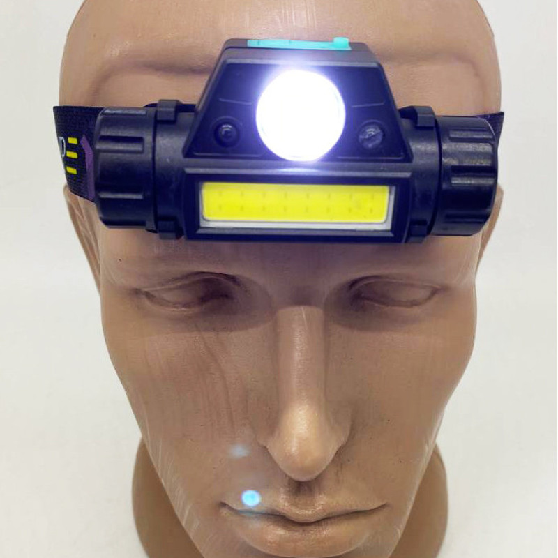 Ліхтар налобний акумуляторний магнітний | акумулятор 18650 вбудований XP-G Q5 | світлодіодний тактичний СОВ