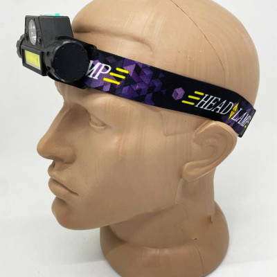 Ліхтар налобний акумуляторний магнітний | акумулятор 18650 вбудований XP-G Q5 | світлодіодний тактичний СОВ