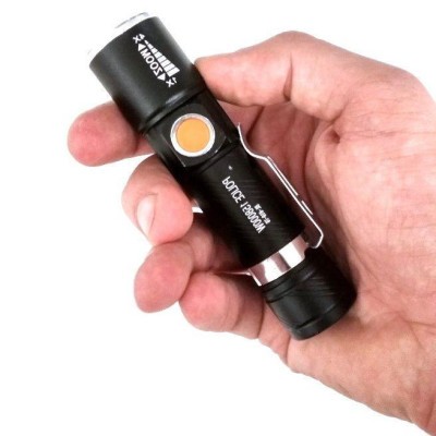 Ліхтарик ручний  X-Balog протиударний, вологостійкий із заряджанням USB Тактичний ліхтар POLICE BL-616-T6 Zoom