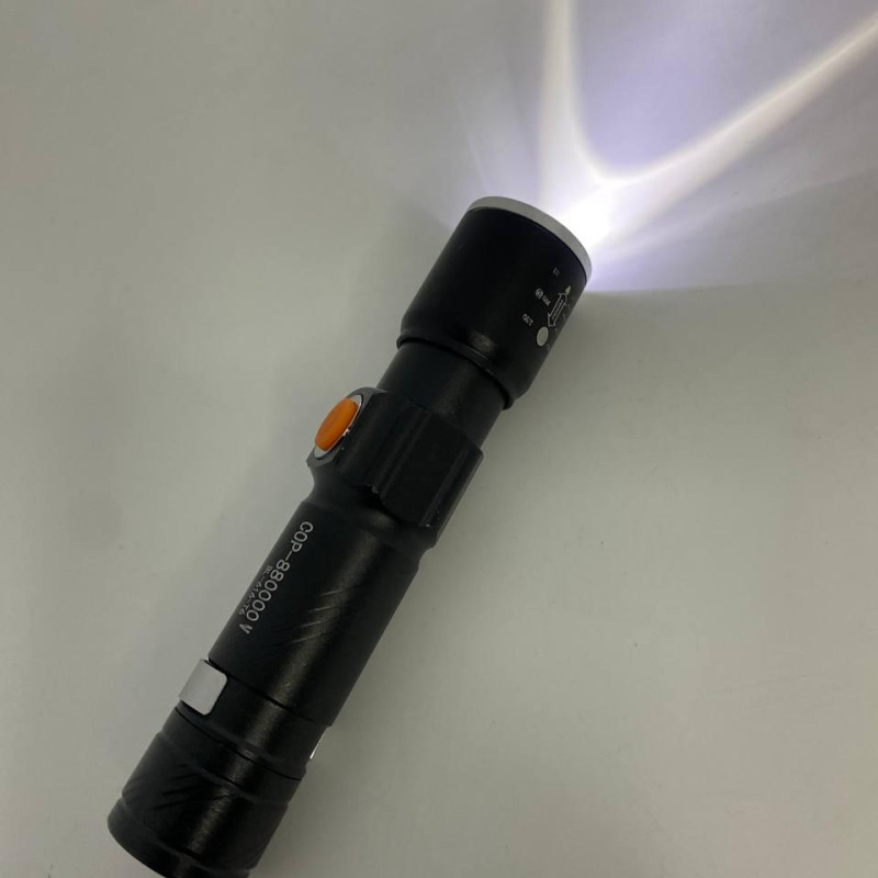 Ліхтарик ручний  X-Balog протиударний, вологостійкий із заряджанням USB Тактичний ліхтар POLICE BL-616-T6 Zoom