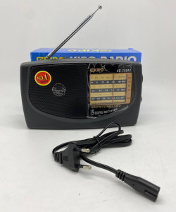 Радіоприймач KIPO-KB 308AC (FM/AM/SW/TV), Телескопічна антена, відкидна ручка, радіоприймач