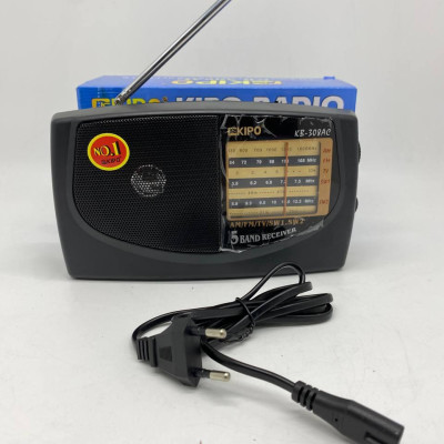 Радіоприймач KIPO-KB 308AC (FM/AM/SW/TV), Телескопічна антена, відкидна ручка, радіоприймач