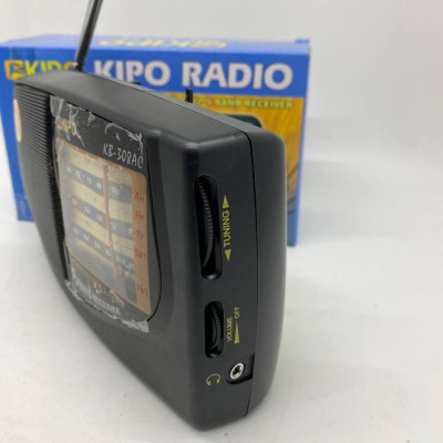 Радіоприймач KIPO-KB 308AC (FM/AM/SW/TV), Телескопічна антена, відкидна ручка, радіоприймач