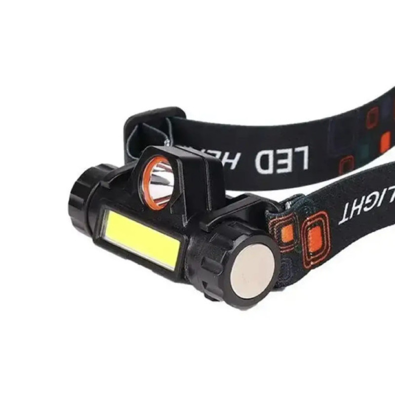 Ліхтар налобний акумуляторний магнітний | акумулятор 18650 вбудований XP-G Q5 | світлодіодний тактичний СОВ