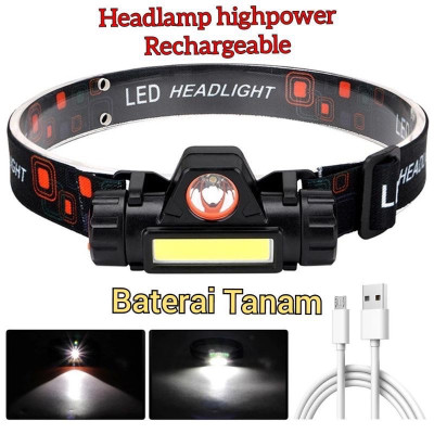 Ліхтар налобний акумуляторний магнітний | акумулятор 18650 вбудований XP-G Q5 | світлодіодний тактичний СОВ