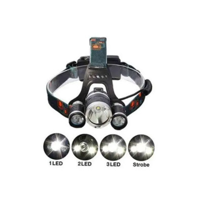 Ліхтар налобний акумуляторний на двох акумуляторах 18650, Ліхтар на акумуляторі, потужний налобний ліхтар