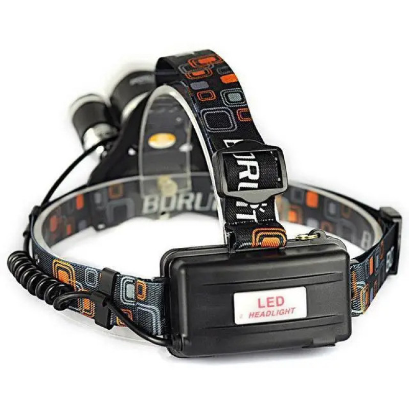 Ліхтар налобний акумуляторний на двох акумуляторах 18650, Ліхтар на акумуляторі, потужний налобний ліхтар