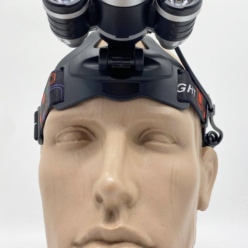 Ліхтар налобний акумуляторний на двох акумуляторах 18650, Ліхтар на акумуляторі, потужний налобний ліхтар