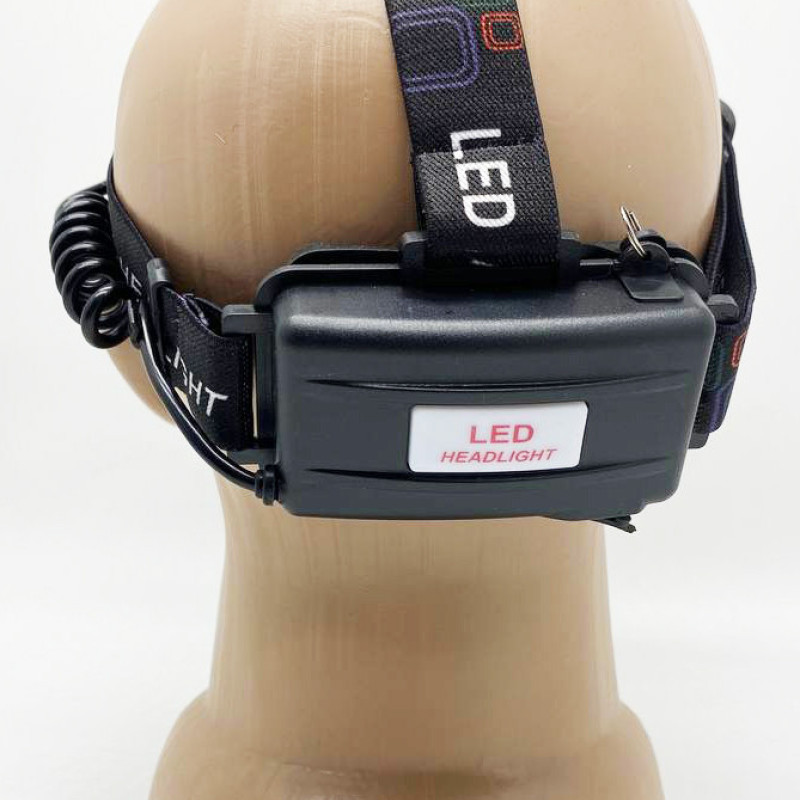 Ліхтар налобний акумуляторний на двох акумуляторах 18650, Ліхтар на акумуляторі, потужний налобний ліхтар